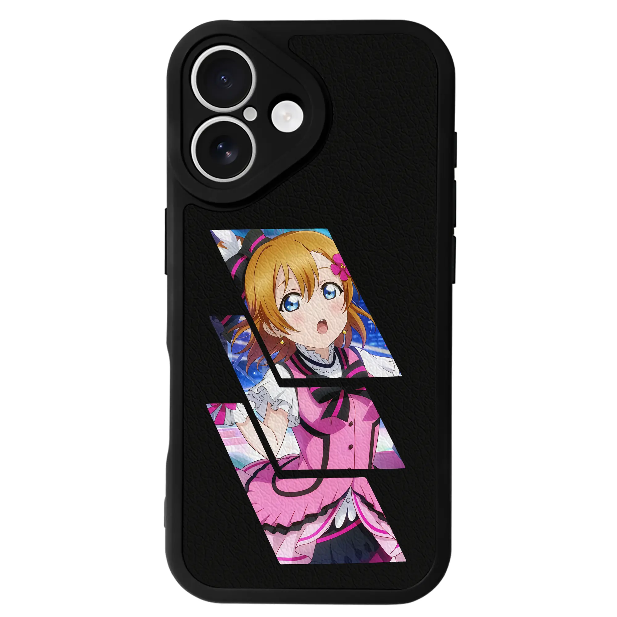 Love Live! グッズ,高坂穂乃果 - IPhone 16シリーズ対応 ・ シリコンスマホケース ・ レザー調 ・ 高精度フィット ・ 耐衝撃 ・ ワイヤレス充電対応 ・ 精密カット
